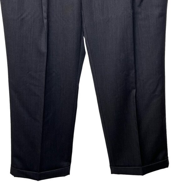 The Rodin Collection Mens Dark Gray Dress Slacks Wool Pleated Front Size 36 x 30 - Picture 4 of 16